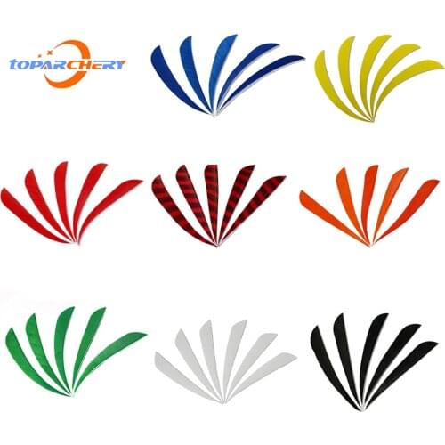 60pcs 5" inch Turkey Feathers Left Wing 8 colors Arrow Fletching For Broadhead Real Feather Water Drop Hunting Archery Natural