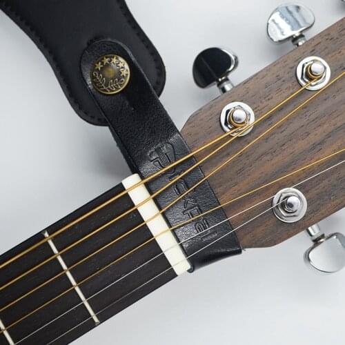 PICKPAL Acoustic Guitar / Electric Guitar Leather Guitar Neck with Guitar Strap Piano Head Lock String Guitar Accessories