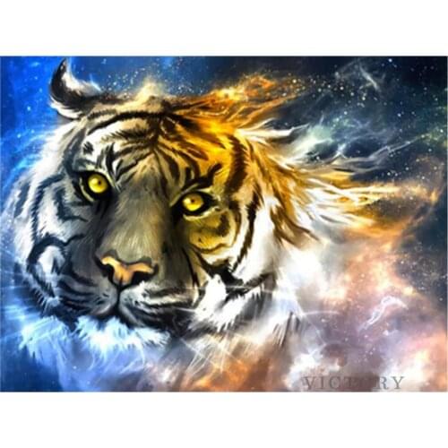 Diamond Painting New Tiger Abstract Diamond Embroidery Cross Stitch Mosaic 5D Animal Handicraft Decor for Home Wall Art