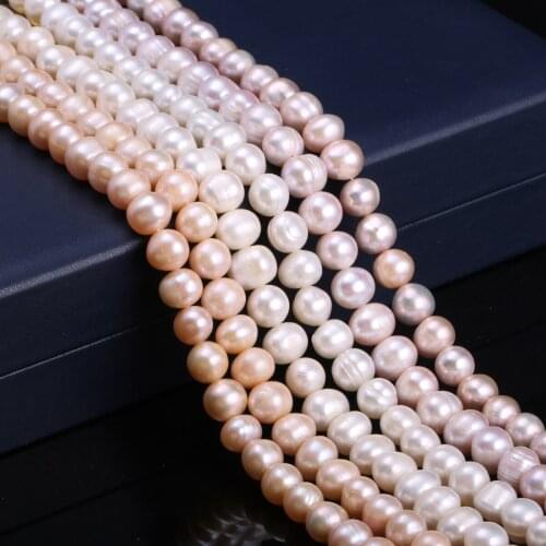 Fine 100% Natural Freshwater Pearls Potato Shape Beads Making For Jewelry Bracelet Necklace Women Gift Accessories Size 9-10mm
