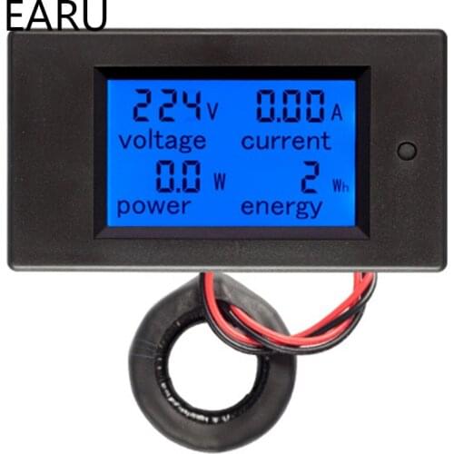 AC80-260V 0-100A 0-20A Digital Voltmeter Ammeter Power Energy Tester 110V 220V Current Voltage Meter Power Wattmeter Supply DIY
