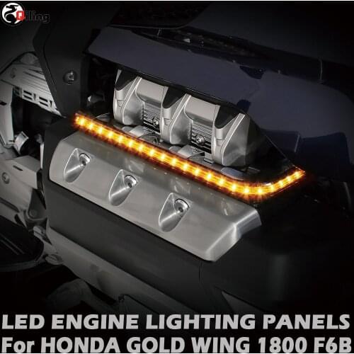 For HONDA Goldwing 1800 F6B GL1800 Motorcycle chrome plating Decorative lights LED ENGINE LIGHTING PANELS 2018 2019 2020 2021