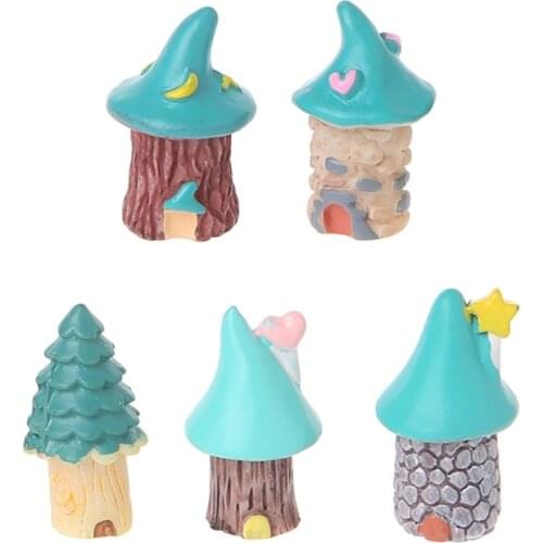 2019 New 1Pc Resin House Fairy Garden Miniatures Micro Cottage Landscape DIY Decorations Garden Supplies
