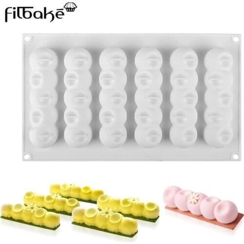 3D Cake Decorating Tools Silicone Cake Mold Strip Fondant Molds Ball Shape Mold For Chocolate Baking Cakes Mousse Jelly Pudding