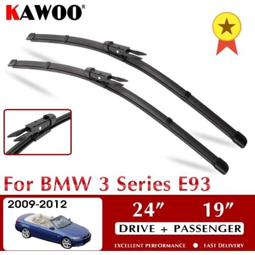 KAWOO Wiper Front Car Wiper Blade For BMW 3 Series E93 October 2009 - Nov. 2012 Windshield Windscreen Window 24"+19" LHD RHD