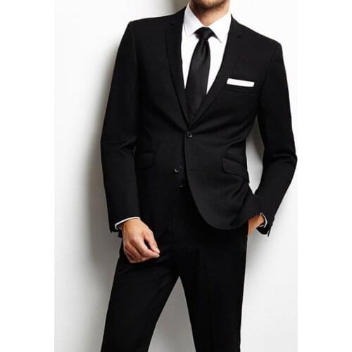 Fashion Elegant Tailor Made Loose Style Suits Black Peaked Lapel Slim Fit Tuxedo For Wedding Dress Business Office Party Sets