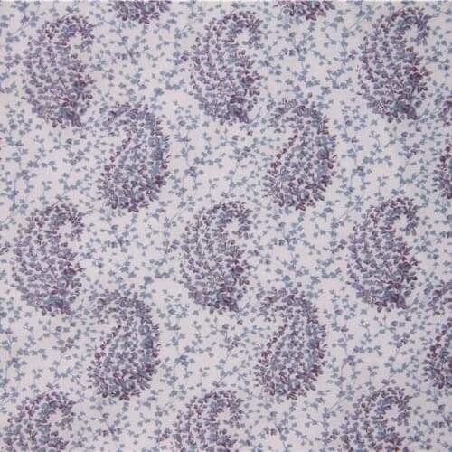 Paisley and mini floral design print silk blending cotton fabric soft,SCT411