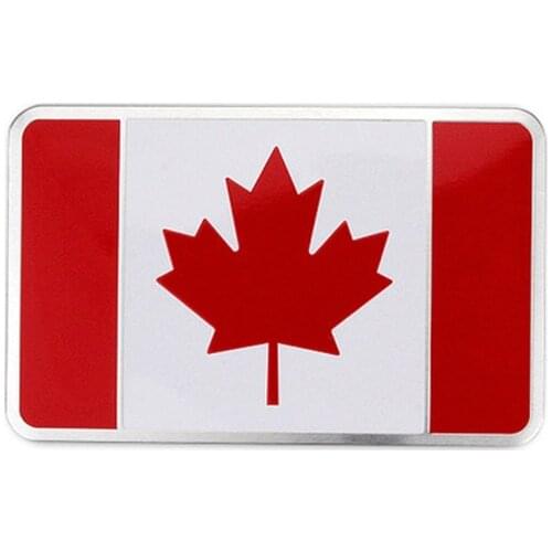 Aluminum Alloy Canada National Emblem Canadian Flags Car Stickers 8X5CM