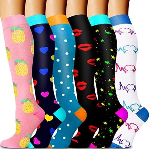 Compression Socks for Men Women Fit Medical Edema Diabetes Varicose Veins Knee Stockings 20-30 MmHg Running Compression Socks