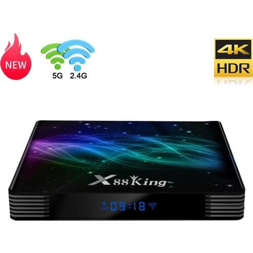New X88 King Android9.0 Amlogic Hexa-core s922x 4GB 128GB Dual WIFI 4K HD BT5.0 receiver best ott android tv box VS X88 pro