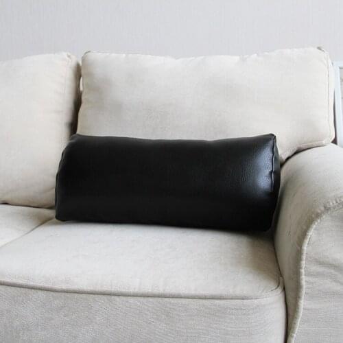 45x15cm long PU leather cushion pillow chair lumbar pillow sofa cushion car home decor waist pillow backrest car