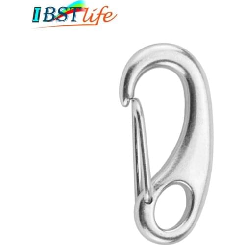 Boat Marine Stainless Steel Egg Shape Spring Snap Hook clips Quick Link Carabiner Buckle eye shackle Lobster Claw outdoor