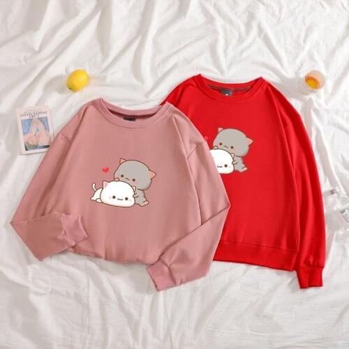 Plus Size Kawaii Sweatshirt Girl Cotton White Thin Hoodie for Women Korean Style Streetwear New Student Hoodies Moletom Feminino