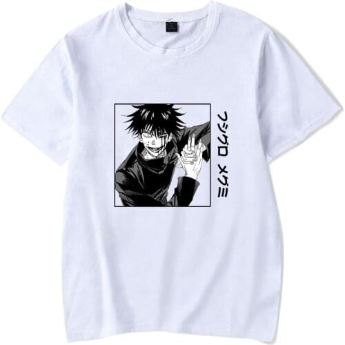 Anime Shirts Jujutsu Kaisen Tees Fushiguro Megumi Short Sleeve T Shirt Tops Summer Tees Man Women Shirts Dropship Clothing