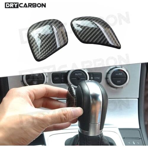 For Volkswagen VW Golf Polo Beetle Passat CC Scirocco Lavida Gear shift Knob Head Trim Cover Plate LHD Car Carbon Look Stickers