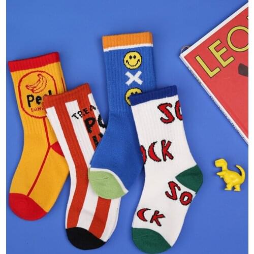 Only My Foot Childrens Socks Autumn Winter Cotton Socks Girls Boys Fashion Personality style Kids 3-12 years Breathable Socks