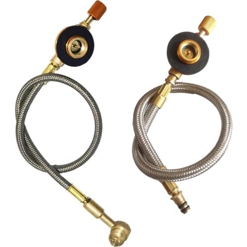 Outdoor Camping Stove Gas Refill Fuel Valve Connector Gas Extension Pipe Tube For Stove Accessory Furnace Adapter Biological