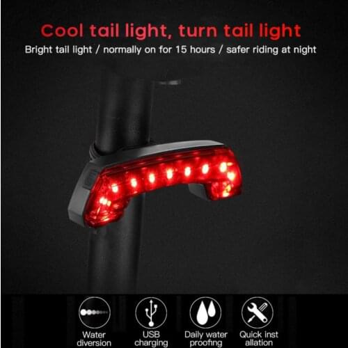 Bike Light Super Bright LED Rear Light Bicycle Waterproof Warning MTB Tail Lamp USB Rechargeable Battery Bicycle Accessories