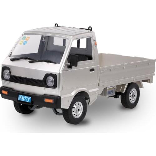 WPL D12 RC Truck 2.4Ghz RC Car 1/10 RC Toy RTR Car Gift for Adults Kids Boys Middle Engine Rear Drive 3 Battery Included