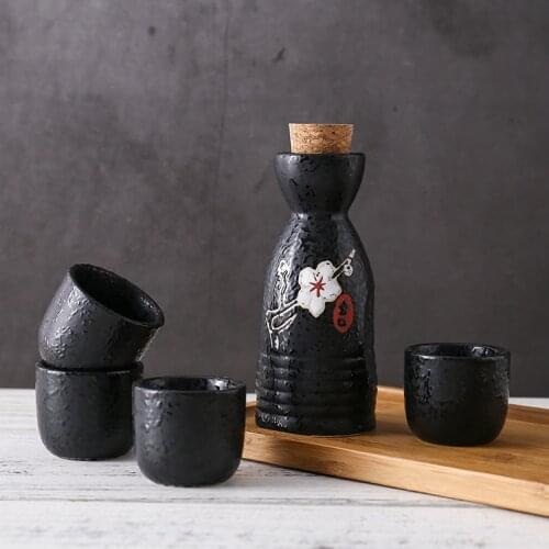 Japanese Sake Liquor Ceramic Separator Hot Wine Pots Warm Wine Bottle Cup White Yellow Rice Wine Antique Set Wineware