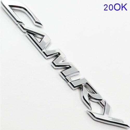 1pcs 3D ABS Camry Car logo sticker Rear Bumper tail door trunk letter sticker car rear Emblem sticker Decal styling Accessories