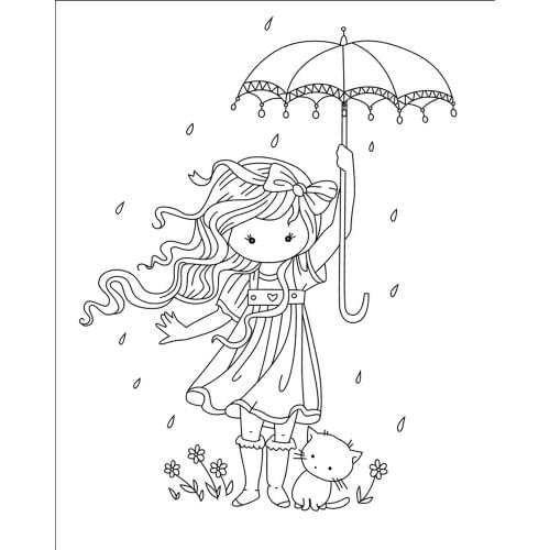 10*8 Girl rubber stamp Transparent Clear Stamps Silicone Seals for DIY scrapbooking photo album Card Making