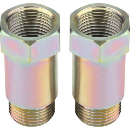 2Pcs 45mm M18*1.5 O2 Oxygen Sensor Extender Extension Spacer Bungs Adapter Yellow