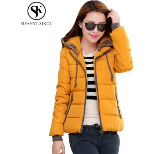 2019 Winter Jacket women Plus Size Womens Parkas Thick warm Outerwear Casual Hooded Coats Female Loose Short Cotton padded coat