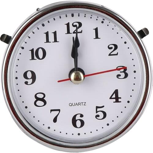 2021 Classical 2-1/2" (65mm) Clock Quartz Movement Insert Roman Numeral White Face Silver Trim DIY Clock Accessorie Home Decor