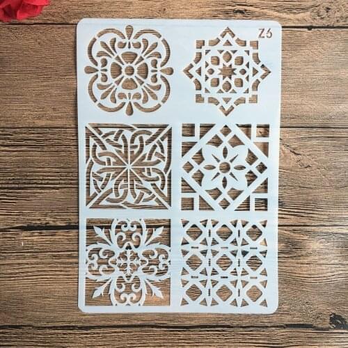 26*18cm Retro pattern Stencils DIY Craft Layering Stencils For Walls Painting Scrapbooking Stamping Stamp Album Decorative