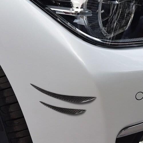 4pcs Real Carbon Fiber Front Bumper Lip Splitter Real Air Knife Auto Accessories Universal for BMW E60 E90 F30 F10 E70 F15 E84 F