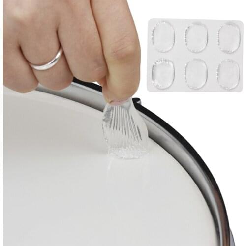 6pcs/set Snare Drum Mute Pad Drum Damper Gel Pads Snare Tom Drum Muffler Mute Transparent Percussion Instrument Accessories