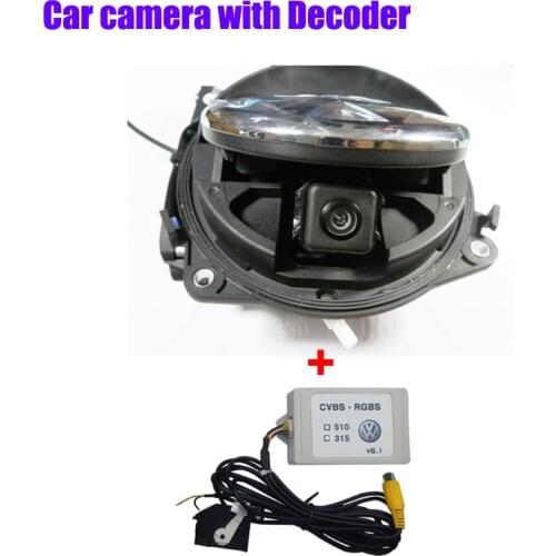RGB RNS315 RNS 510 RCD 510 box to AV Emulator CVBS Signal Converter Adapter+VW universal Passat CC Tiguan flip Rear View Camera