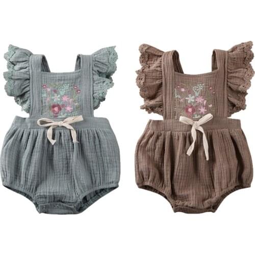AU Newborn Infant Baby Girl Clothes Ruffle Romper Jumpsuit Floral Summer Outfit