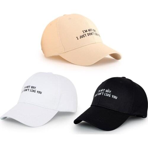 LDSLYJR 2021 Cotton letter i am not shy Casquette Baseball Cap Adjustable Snapback Hats for men and women 12