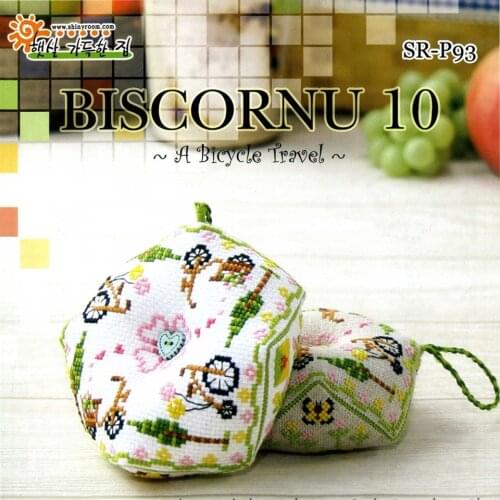 18CT Cross Stitch Pin Neddle Cushion 30 18ct Biscornu Needlework DIY Kit Embroidery Set Counted Cross-Stitching Pincushion
