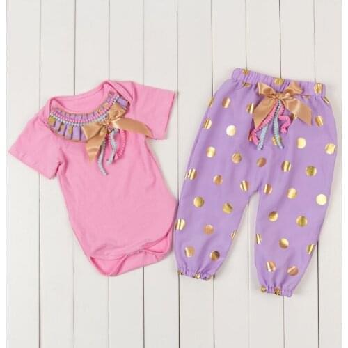 Baby Girl Birthday Outfit,Gold birthday One pieces with pant,girls bodysuit and pant,gold polka dots set