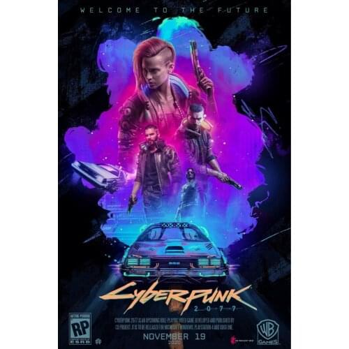 Customized Cyberpunks Poster Prints Classical Famous Game Art Paintings Canvas Picture for Play Station Wall Art Frameless