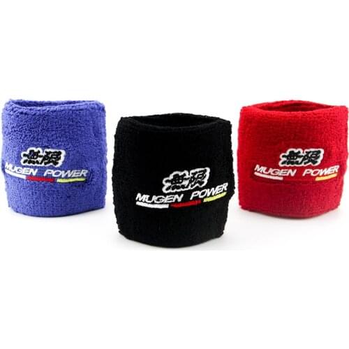 New MUGEN JDM Style Reservoir Brake Clutch Oil Tank Cap Socks Universal for all Cars Black Blue Red