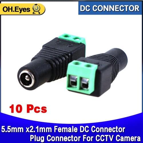 OH.eyes 2021new arrival ,Hot sales 10pcs/lot CCTV Connector BNC DC Power Connector Female USE TO CONNECT CABLE AND CCTV CAMERA