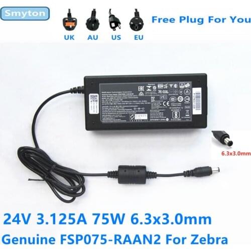 Genuine 24V 3.125A 75W FSP075-RAAN2 AC Switching Power Adapter Power Supply For ZEBRA P1076001-006 SAW-52-312524 Printer Charger