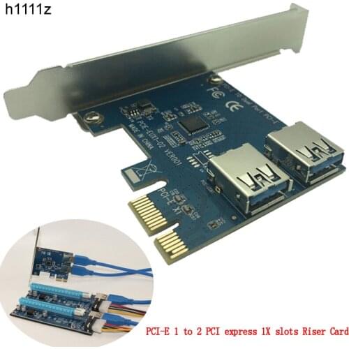 PCI express 1X slots Riser Card PCI-E 1 turn 2 Mini ITX turn external 3 PCI-E slot adapter PCIe Port Multiplier Card