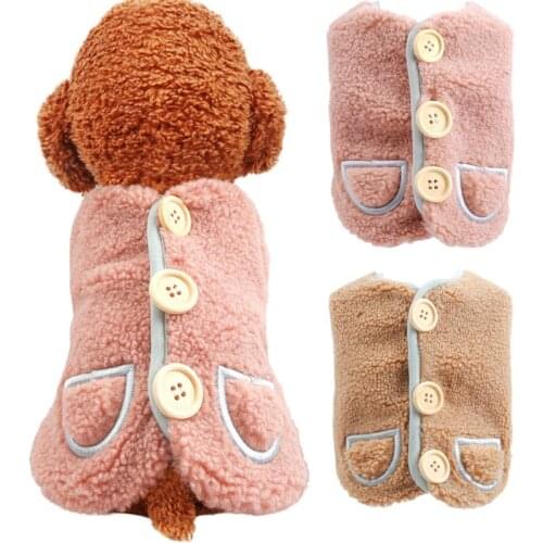 Pink Warm Dog Coat Winter Sleeveless Vest Puppy Cat Jacket For Small Dogs Bichon Chihuahua Pet Outfit Coat Costume Clothing XL