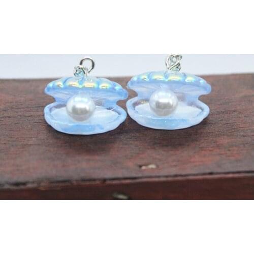 S925 Silver Funny Simulation Mussel Shell Pearl Hypoallergenic Earrings Shell Jewelry Womens Fashion Personality Gifts