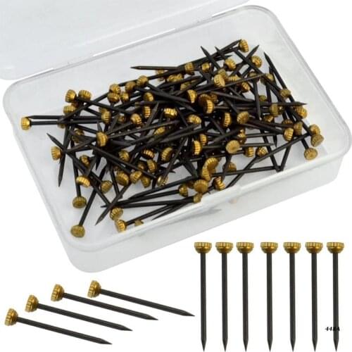 Plaster Picture Frame Hangers Brass Head Hanging Pins Frame Hangers Nails Hardware Kit Fits Picture Hangers 120pcs
