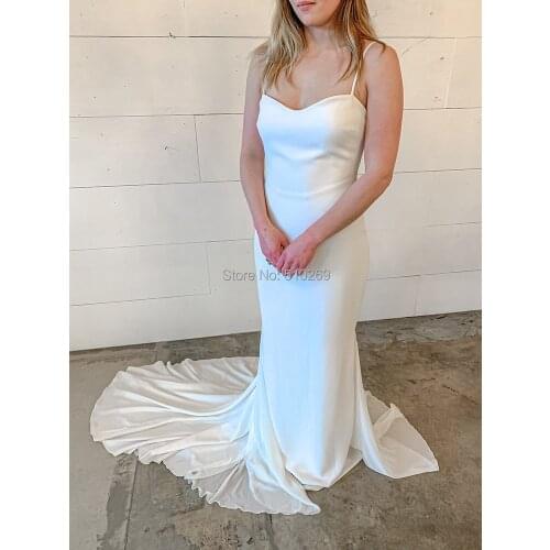 Mermaid Wedding Dress Crepe Slim Design Strapless With Chiffon Extra Large Long Sleeves Jacket Bridal Gowns Vestidos Casamento