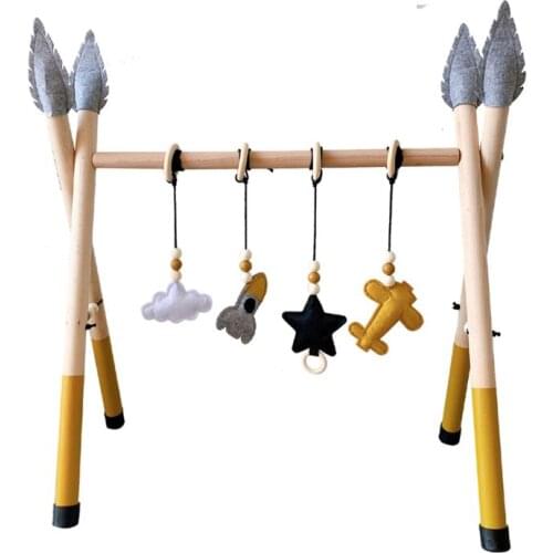 Funny Baby Gym with 4 Gym Toys Foldable Baby Play Gym Frame Activity Center Hanging Bar Newborn Gift