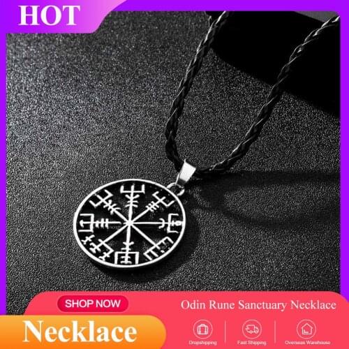 1 PCS Fashion Necklace Creative Boutique Jewelry Nordic Mythology Style Odin Rune Guardian Necklace Gift For Lover
