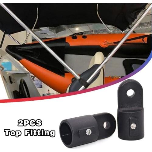 2PCS Boat For Bimini Top Fitting Nylon Black For Bimini Cover Top Eye End Fits For Boats 7/ 8 Inch OD Round Pipe