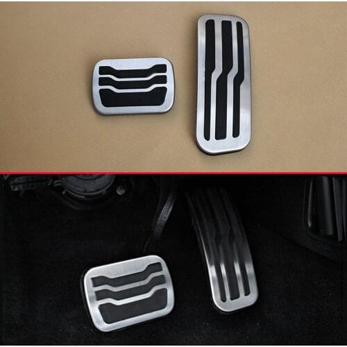 2Pcs Stainless Steel No Drill Gas Accelerator Brake Pedal Parts Kits For Ford Explorer 2011-2018 Pad Cover Interior Accessories